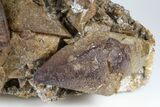 Calcite Crystals Coated With Purple (Yttrofluorite?) Fluorite #177692-2